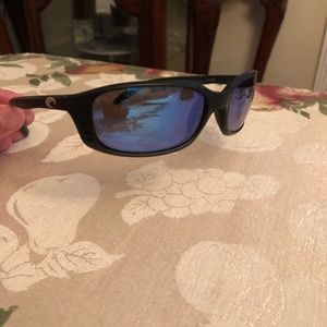 Costa black sunglasses, blue lens with case